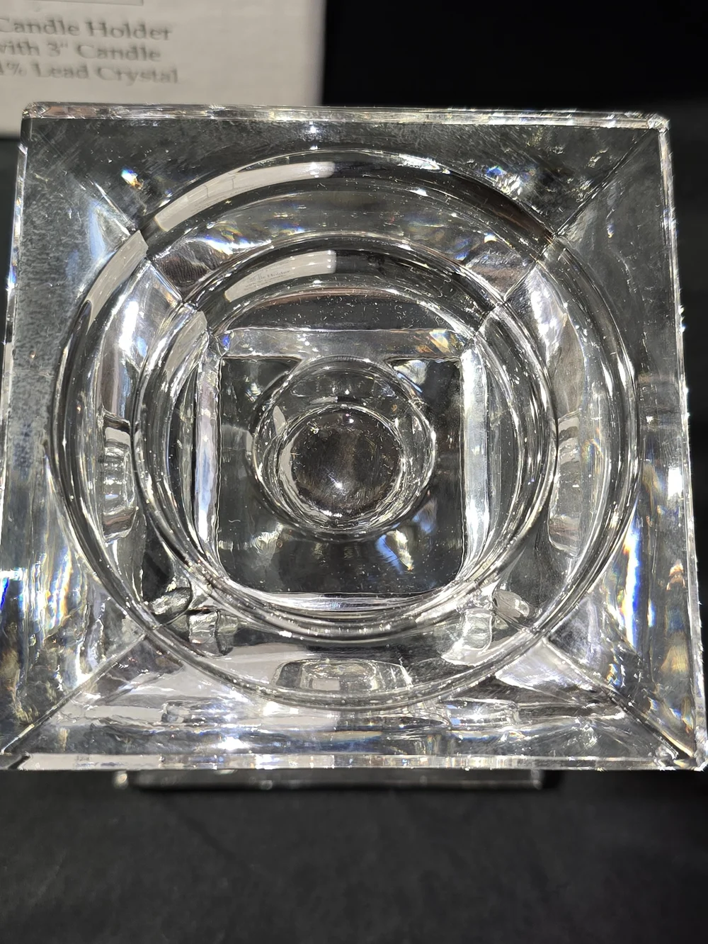 Noble Excellence Clear Crystal Candle Holder